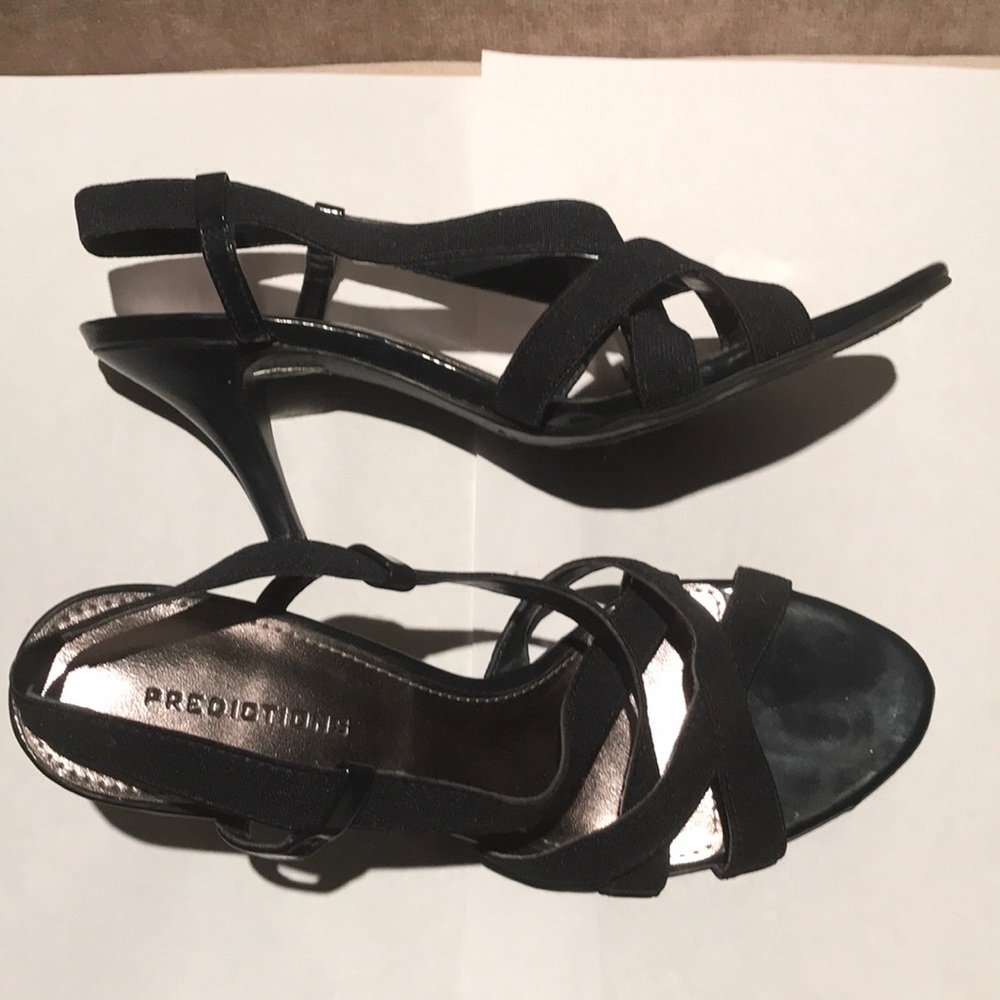 Dark Midnight Navy Strappy Heels Size 6